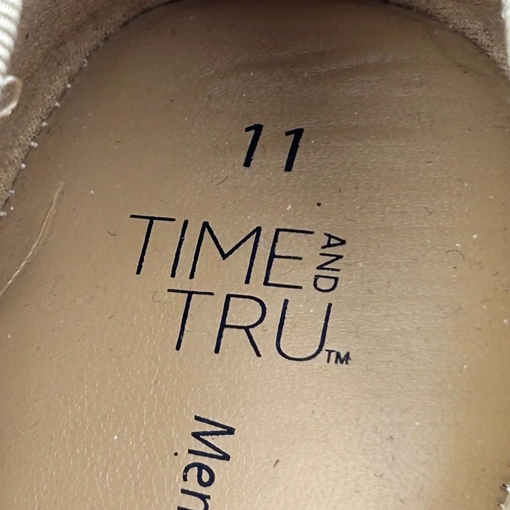 Time and Tru Ballet Flats Womens 11 Beige Square Toe Bow Memory Foam Balletcore